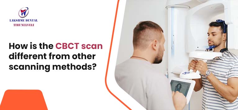 How is the CBCT scan different from other scanning methods?